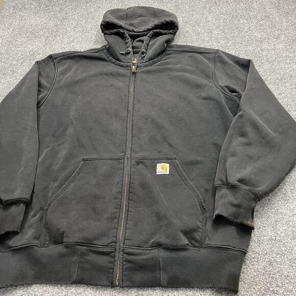 Carhartt Hoodie Mens XL Full Zip Original Fit Workwear Hooded Jacket - Picture 2 of 15